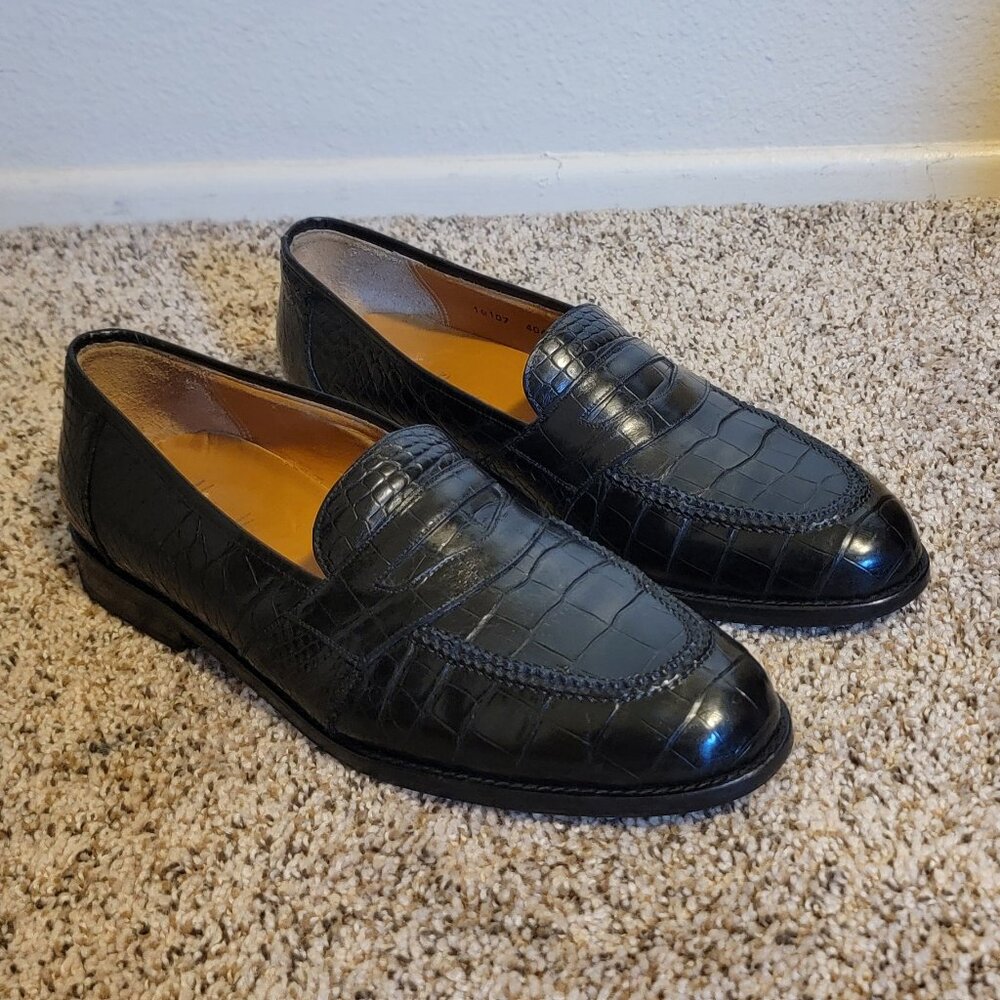 Mens Neiman Marcus by Mezlan ALLIGATOR Loafers 10.5 M